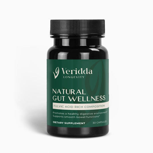 Veridda Longevity Natural Gut Wellness supplement bottle