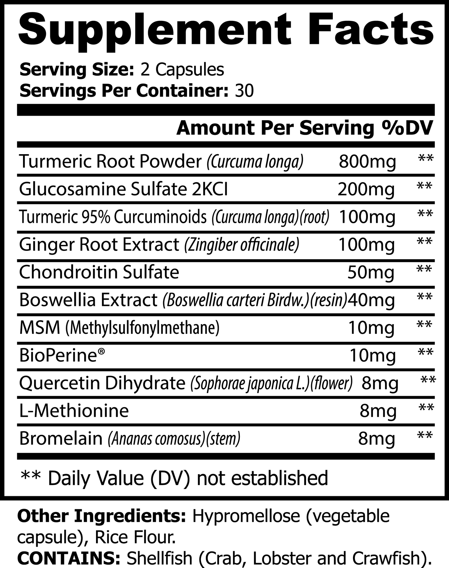 Platinum Turmeric Blend with Glucosamine and Boswellia