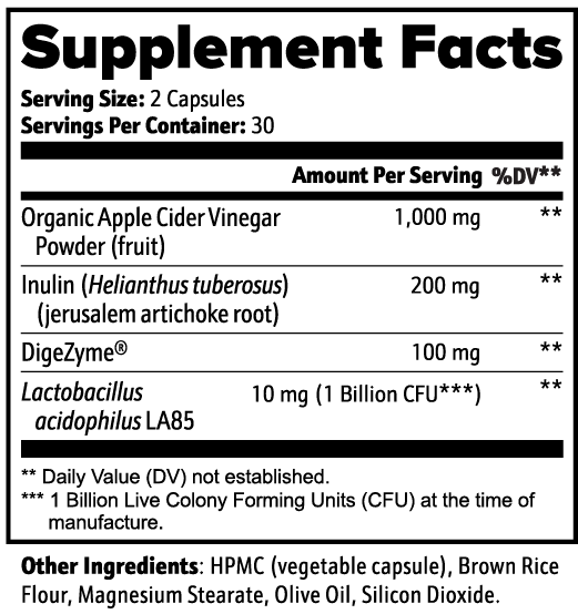 Gut Health with Apple Cider Vinegar & Prebiotics