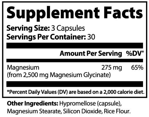 Magnesium Glycinate 275 mg – Natural Sleep, Stress & Bone Health Support