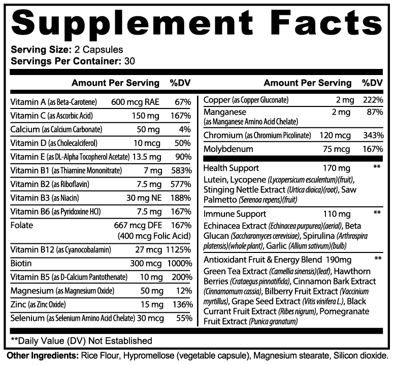Complete Longevity Mix - Multivitamin with Vitamin B Complex