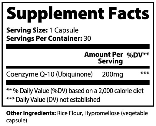 CoQ10 Ubiquinone Energy Enhancer