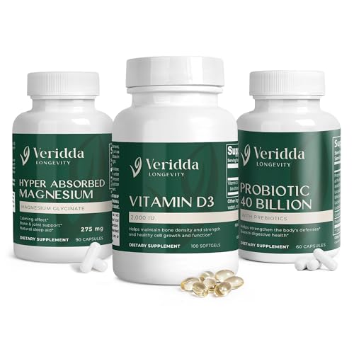 Gut Immune & Inflammation Support Trio – Probiotics, Vitamin D3 & Magnesium Glycinate